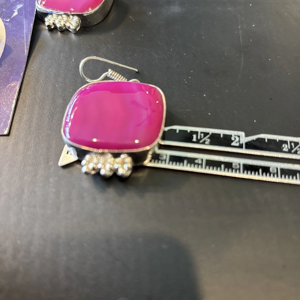 Gemstones and Earrings Set In Sterling Silver.